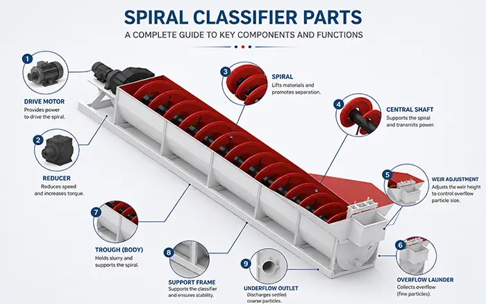 Spiral Classifier Parts: A Complete Guide to Key Components and Functions