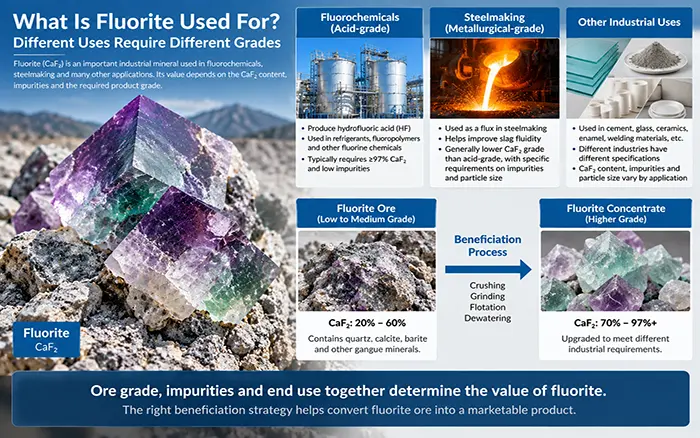What Is Fluorite Used For? Uses, Grades & Ore Quality