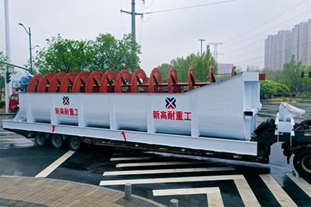 Spiral Sand Washing Machine loaded for overseas delivery