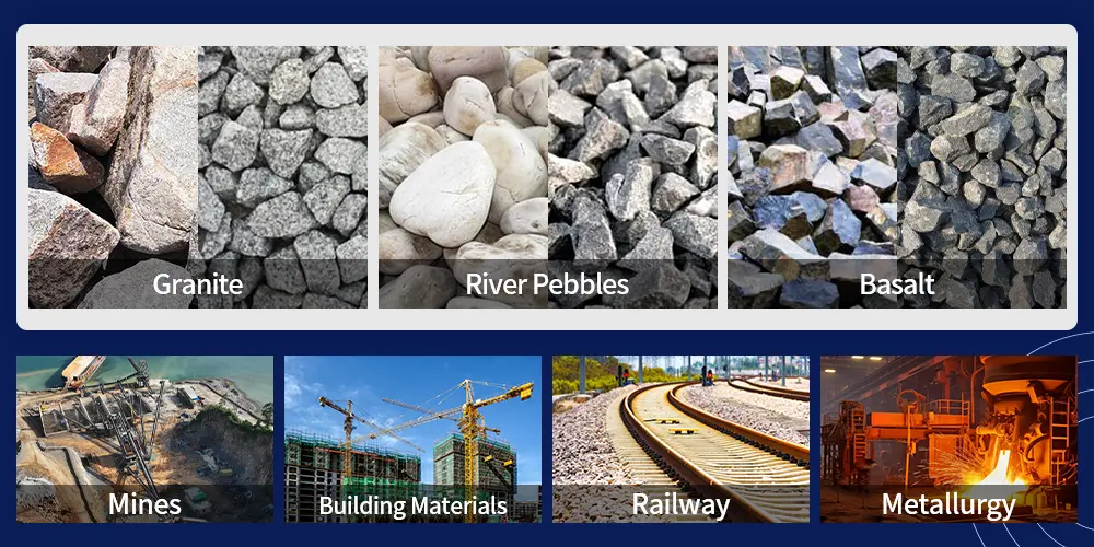 Gama de aplicaciones de la trituradora de mandíbulas Gama de aplicaciones de la trituradora de mandíbulas