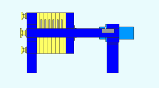 Working process of plate and frame filter press