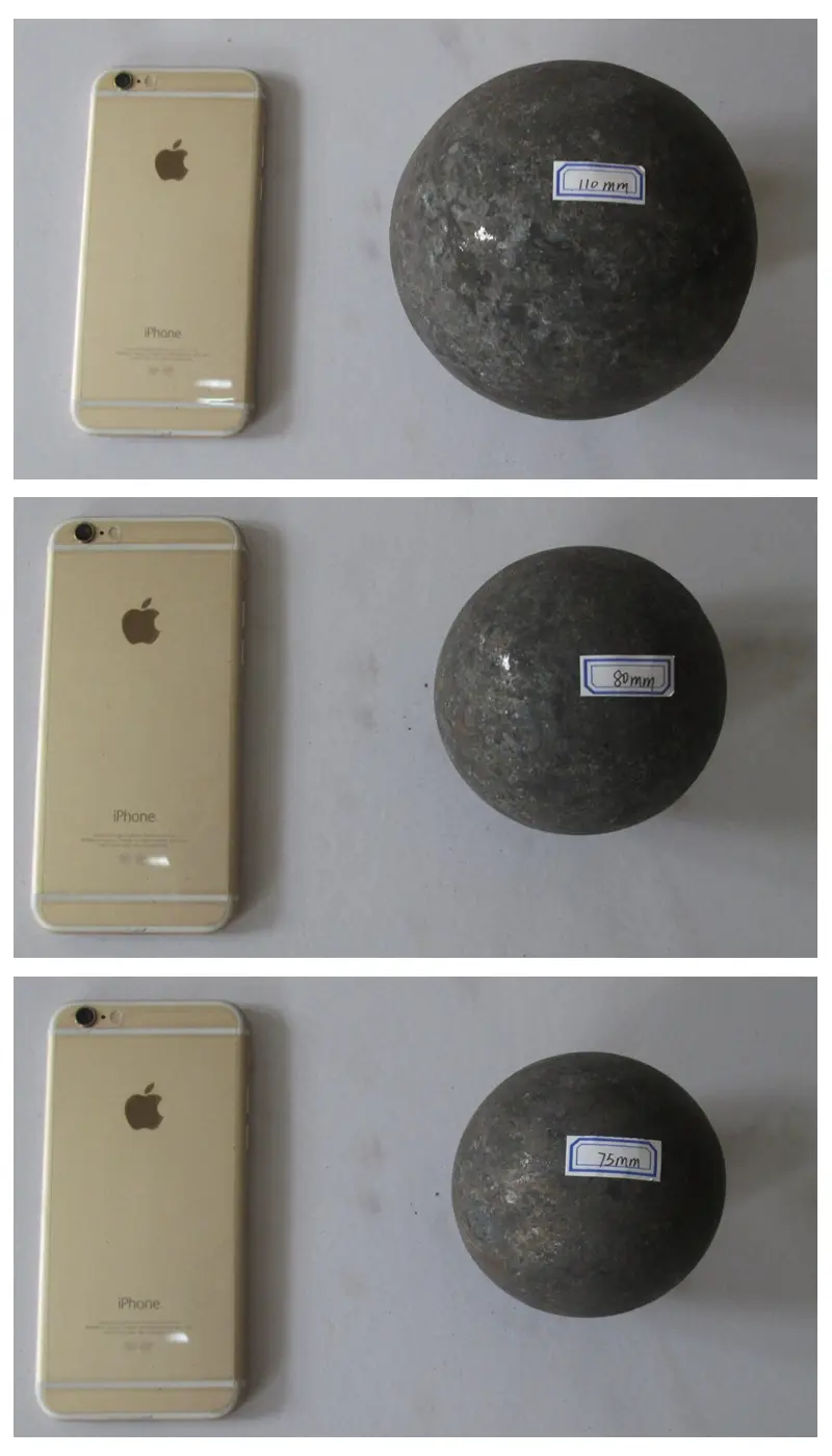 Actual comparison diagram of ball mill balls