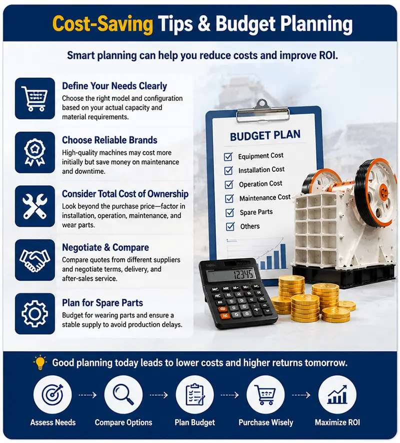 Cost saving techniques for jaw crushers