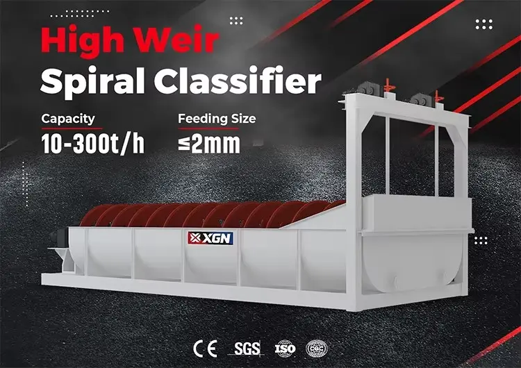 High Weir Spiral Classifier