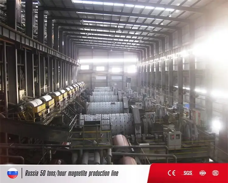 Dry magnetic separation work site Dry magnetic separation work site