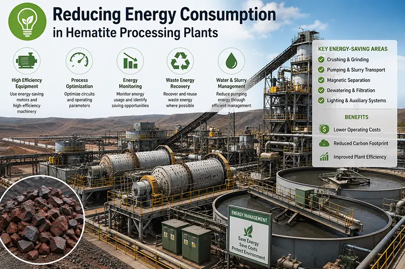 Reducción del consumo energético en plantas de hematita