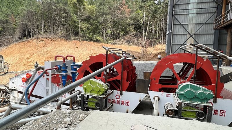 Wheel bucket sand washing machine for aggregate washing